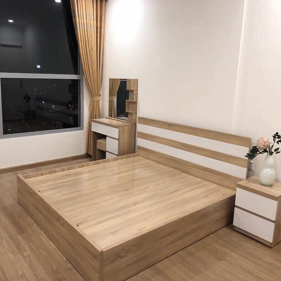 Giường MDF 1.8x2m không ngăn kéo